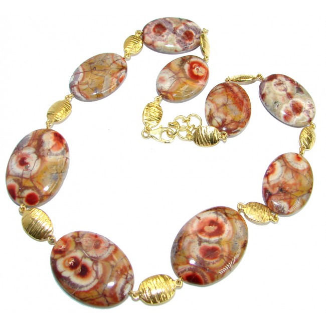Nature's Treasure Petrified Wood Gold over .925 Sterling Silver necklace