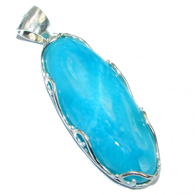 Flawless Perfection Sublime Larimar .925 Sterling Silver handmade pendant