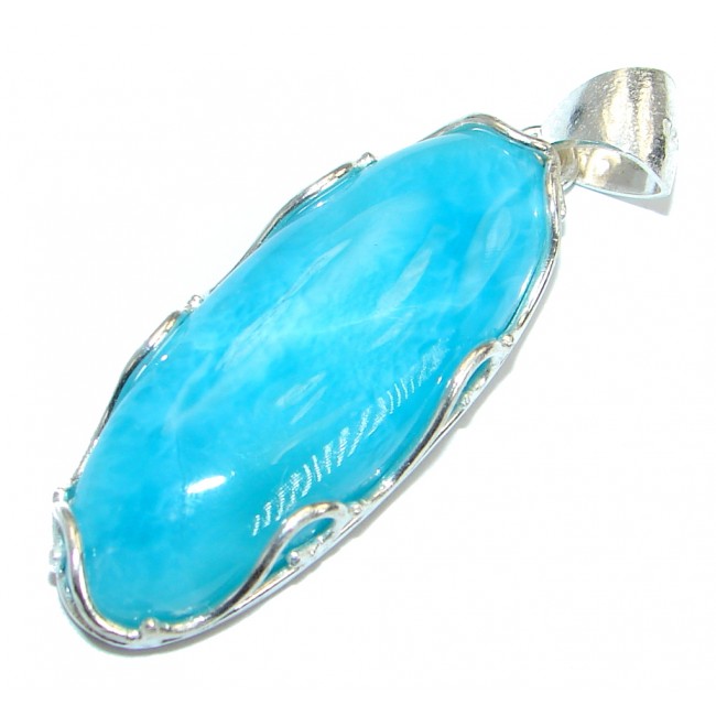 Flawless Perfection Sublime Larimar .925 Sterling Silver handmade pendant