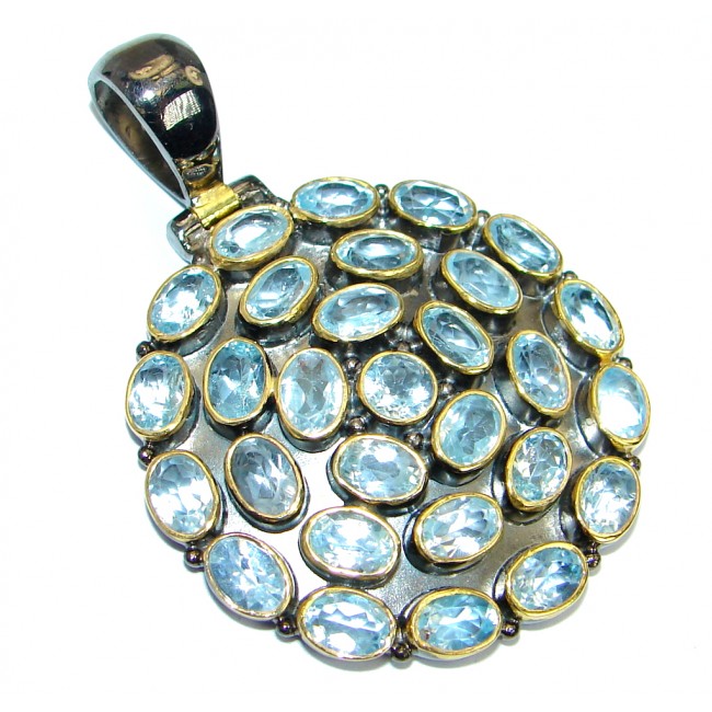 Highest quality genuine Blue Labradorite .925 Sterling Silver handmade Pendant