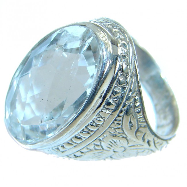 Bali Dream White Topaz .925 Sterling Silver handmade Ring s. 8