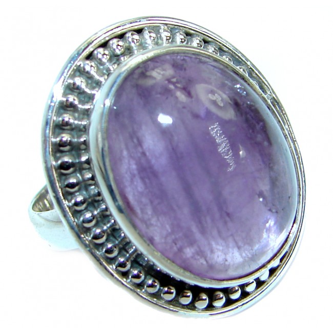 Vintage style Unique Style Amethyst .925 Sterling Silver ring; s. 7