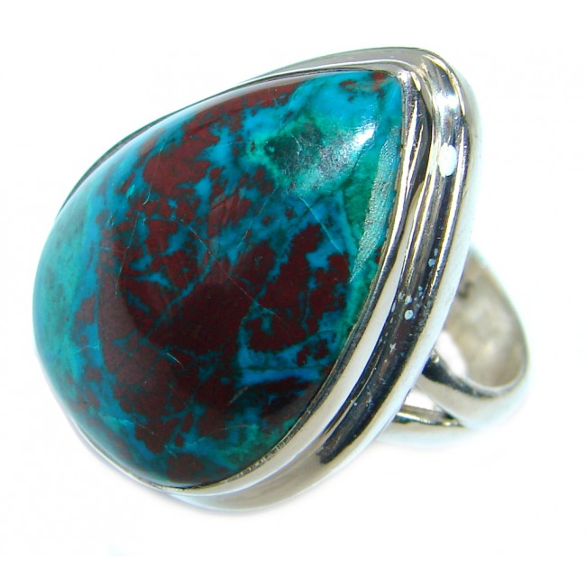 Great quality Blue Azurite .925 Sterling Silver Ring size 7 1/4