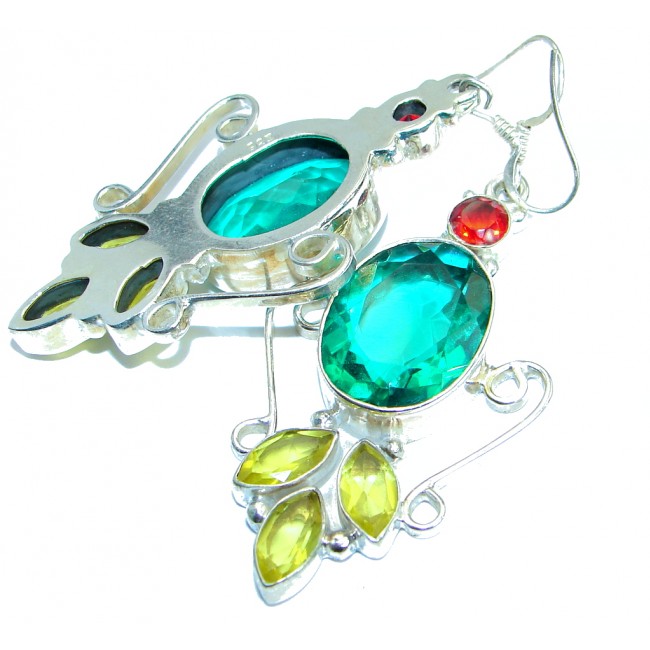 Bohemian Style Island Quartz .925 Sterling Silver earrings
