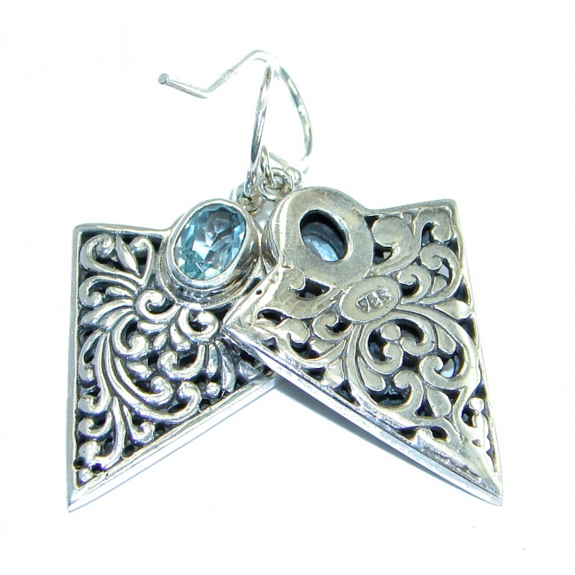 Rich Design Swiss Blue Topaz .925 Sterling Silver earrings