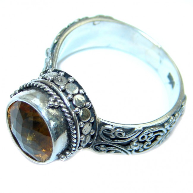 Energazing Citrine .925 Sterling Silver handmade Ring size 7