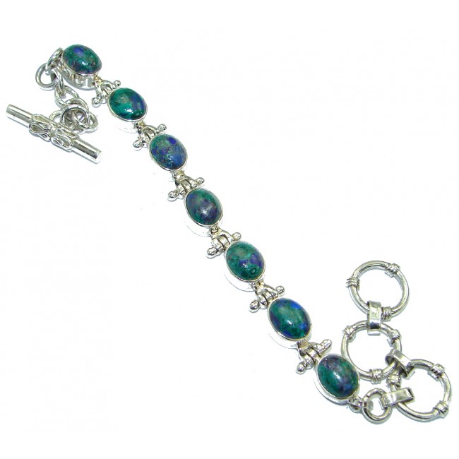 Blue Azurite Blue .925 Sterling Silver Bracelet