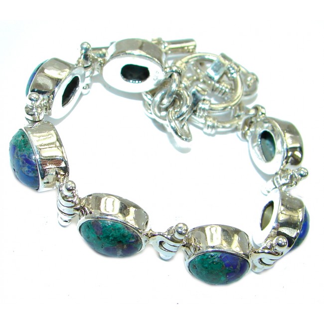 Blue Azurite Blue .925 Sterling Silver Bracelet