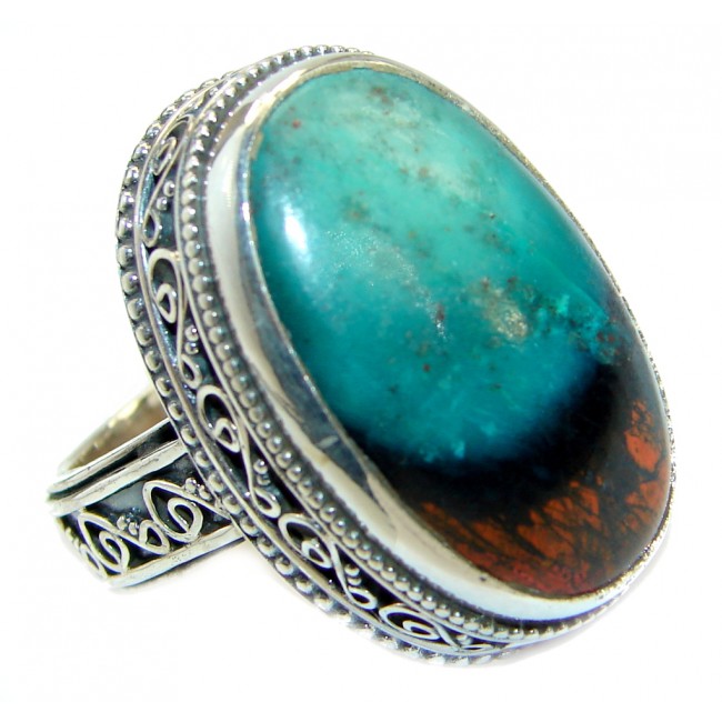 Perfect Sonora Jasper .925 Sterling Silver handcrafted Ring size 6