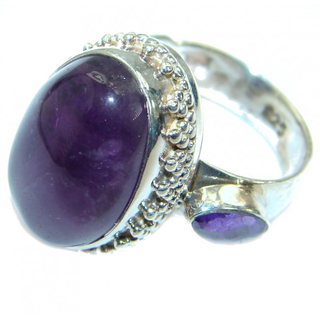 Authentic Amethyst .925 Sterling Silver handmade Ring size 6