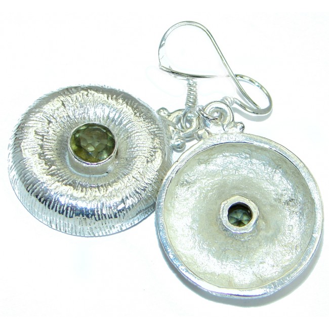 Authentic Peridot .925 Sterling Silver handmade earrings