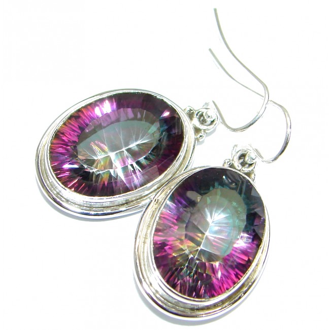 Rainbow Magic Topaz .925 Sterling Silver handmade earrings