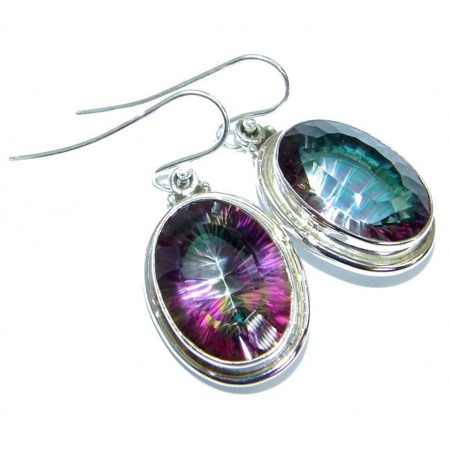 Rainbow Magic Topaz .925 Sterling Silver handmade earrings