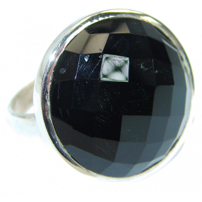 Majestic Authentic Onyx .925 Sterling Silver handmade Ring s. 11