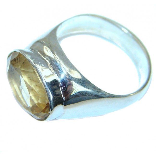 Energazing Citrine .925 Sterling Silver handmade Ring size 9