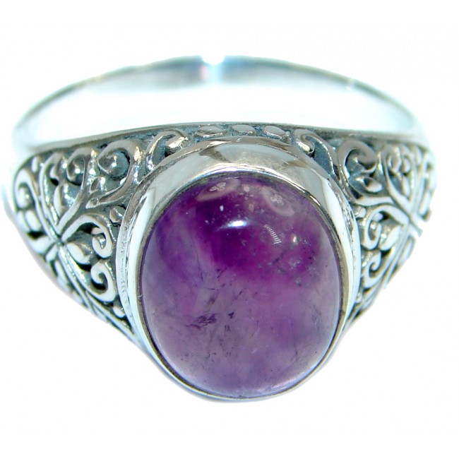 Authentic Amethyst .925 Sterling Silver handmade Ring size 10