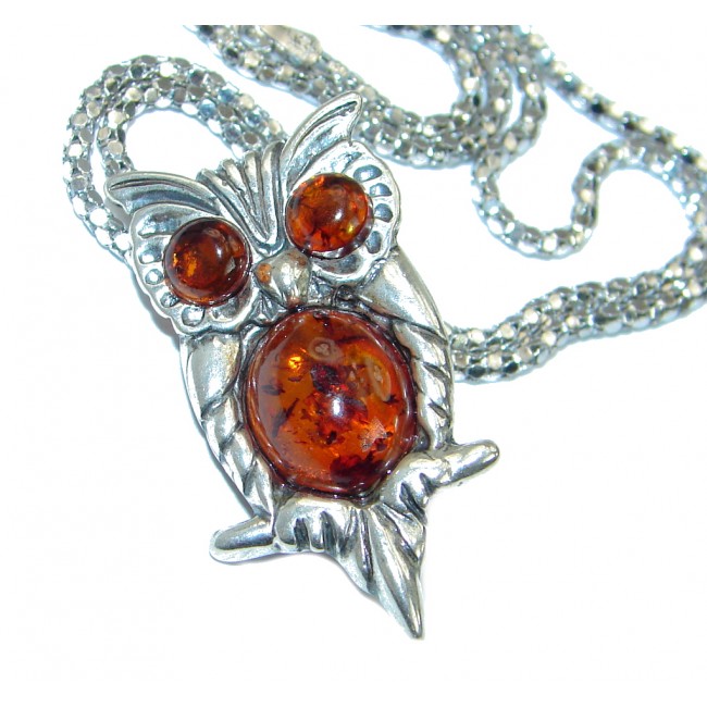 Natural Baltic Amber .925 Sterling Silver handmade necklace