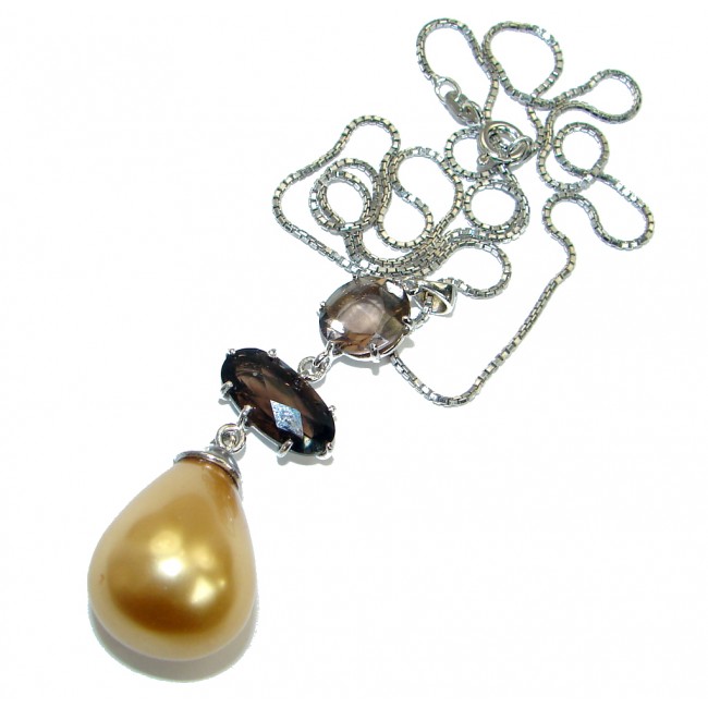 Tropical Beauty Blister Pearl .925 Sterling Silver necklace