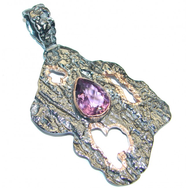 Authentic Amethyst .925 Sterling Silver handmade Pendant