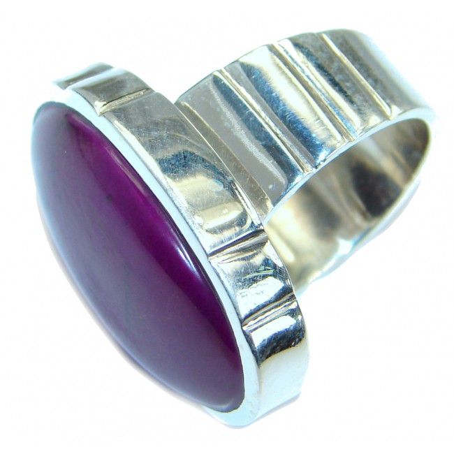 Be Bold Huge Purple Sugalite Sterling Silver handmade Ring s. 6 1/2