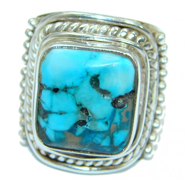 Turquoise .925 Sterling Silver handmade Ring size 7