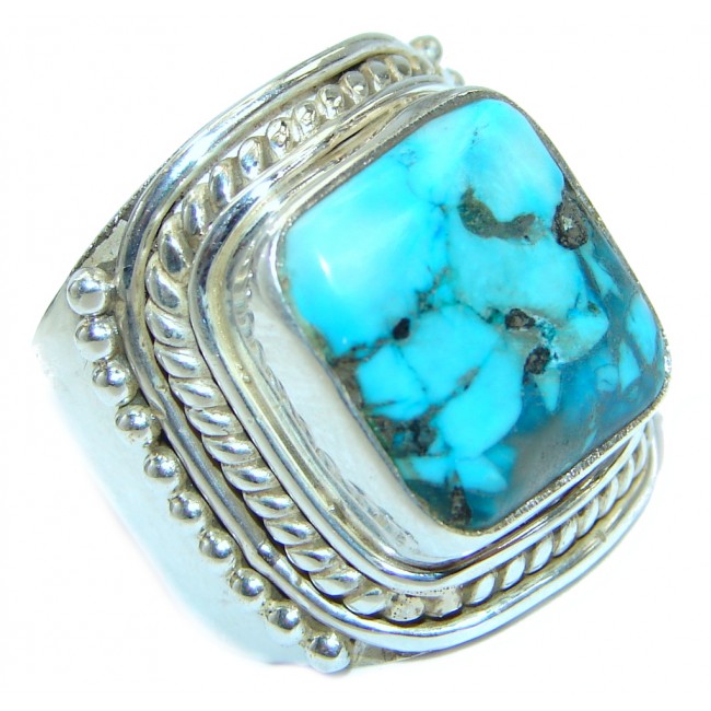 Turquoise .925 Sterling Silver handmade Ring size 7