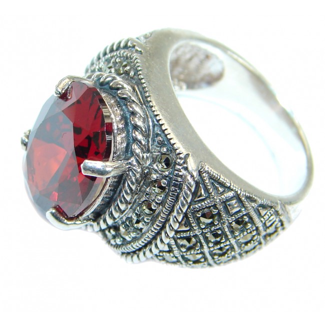 Magic Cubic Zirconia .925 Sterling Silver handmade Ring s. 6