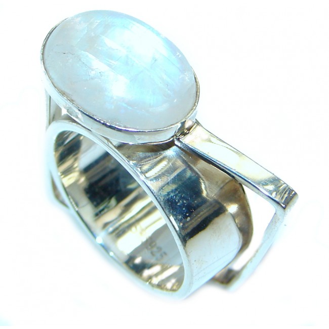 Magic Moonstone .925 Sterling Silver handmade Ring s. 7