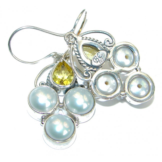Fresh Water Pearl .925 Sterling Silver handmade earrings