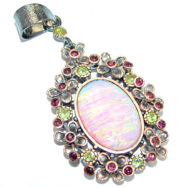 One of the kind Japanese Opal .925 Sterling Silver handmade Pendant