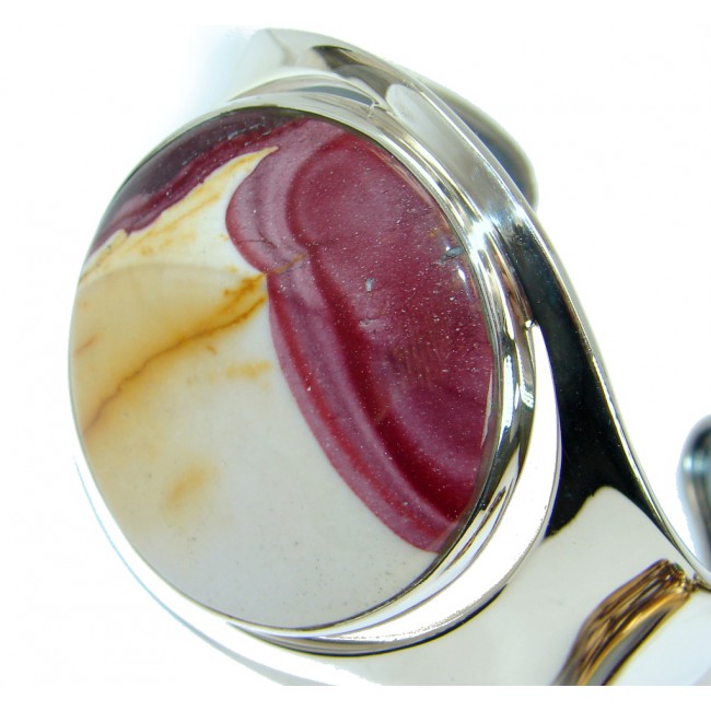 Huge Tuscon Sunset Mookaite handmade .925 Sterling Silver entirely handcrafted Bracelet