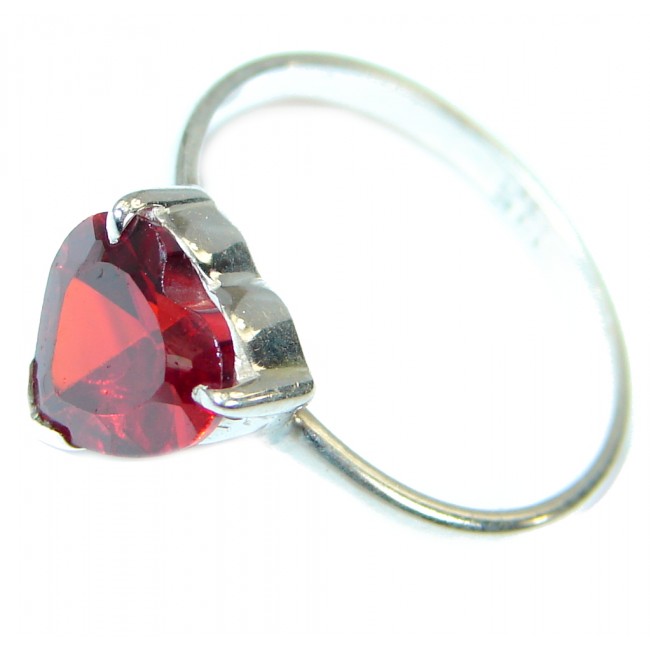 My Love Red Topaz 14K Gold over .925 Silver Ring s. 6