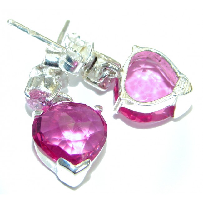 Chic Pink Passion Topaz .925 Sterling Silver earrings