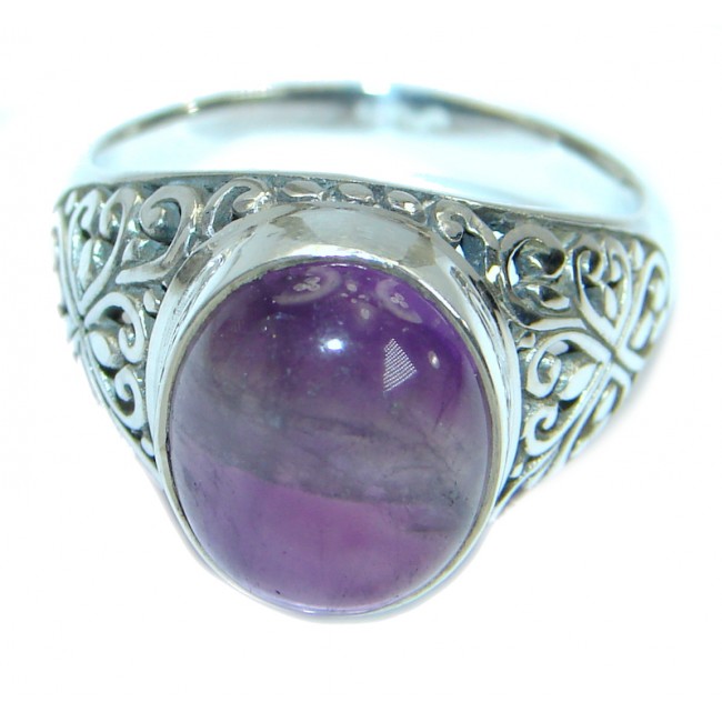 Authentic Amethyst .925 Sterling Silver handmade Ring size 8