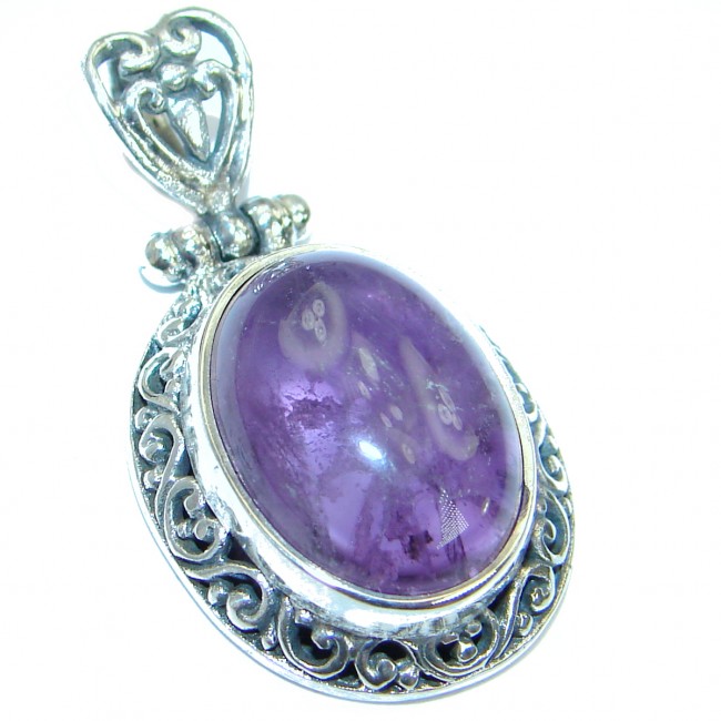 Petite Purple Amethyst .925 Sterling Silver handcrafted Pendant