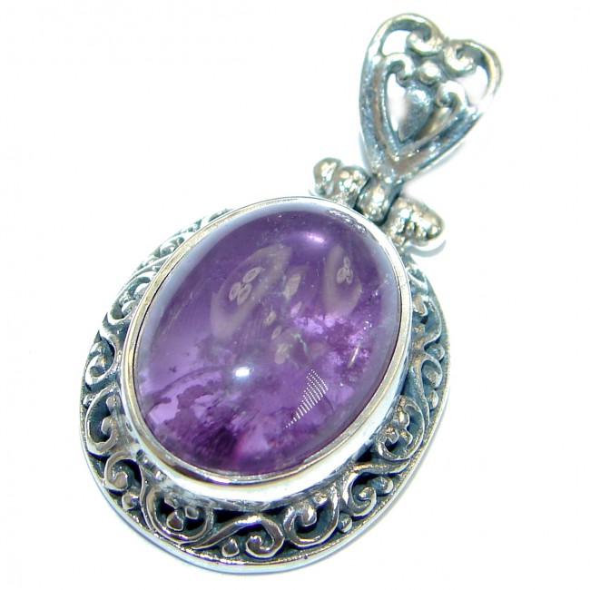 Petite Purple Amethyst .925 Sterling Silver handcrafted Pendant