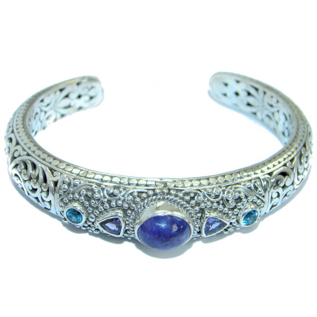 Special Moment genuine Blue Tanzanite .925 Sterling Silver handcrafted Bracelet
