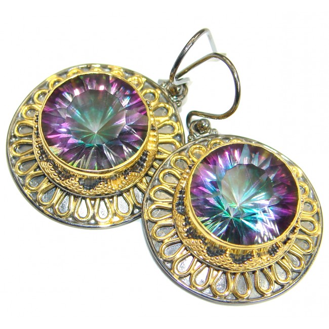 Handcrafted Magic Topaz .925 Sterling Silver handcrafted earrings