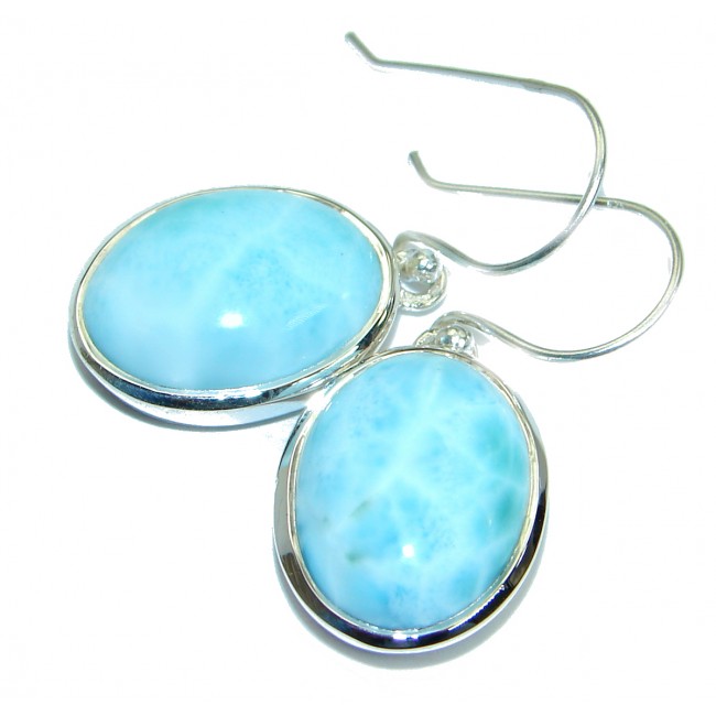 Caribbean Beauty Blue Larimar .925 Sterling Silver earrings