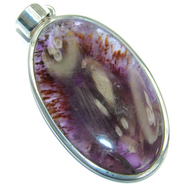 Purple Moss Amethyst .925 Sterling Silver handcrafted Pendant