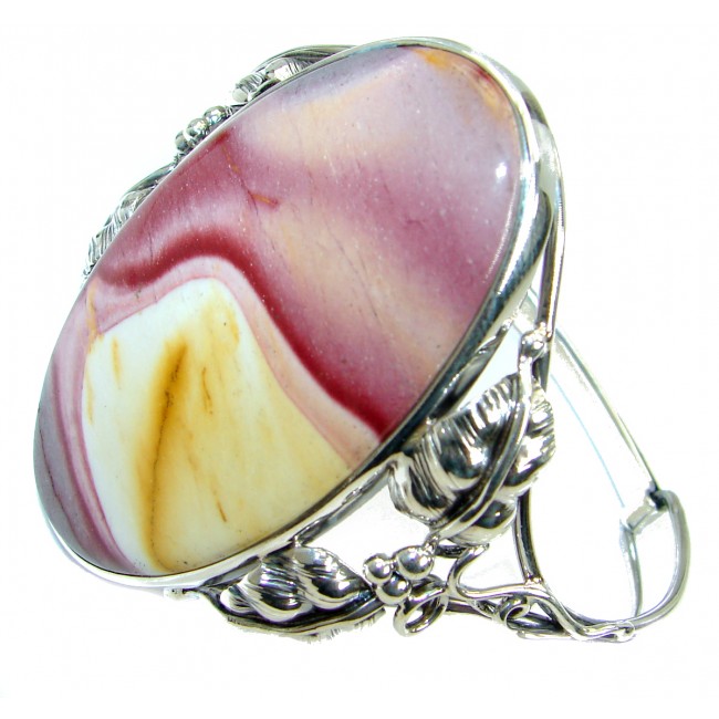 Huge Tuscon Sunset Mookaite .925 Sterling Silver entirely handcrafted Bracelet
