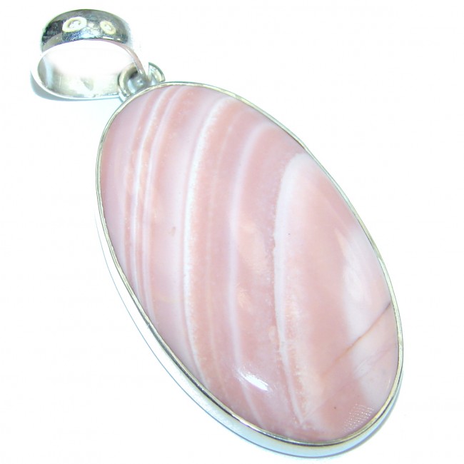 Natural Pink Opal .925 Sterling Silver handmade Pendant