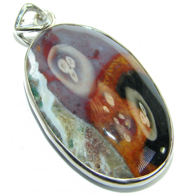 Montana Agate .925 Sterling Silver handcrafted Pendant