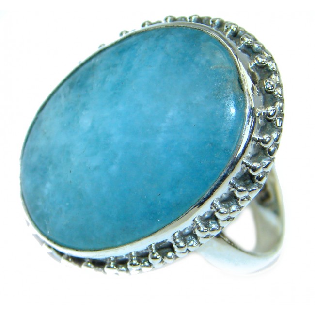 Passiom Fruit Natural Aquamarine .925 Sterling Silver Ring s. 9