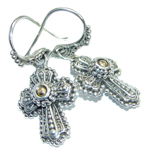 Holy Cross .925 Sterling Silver handmade earrings