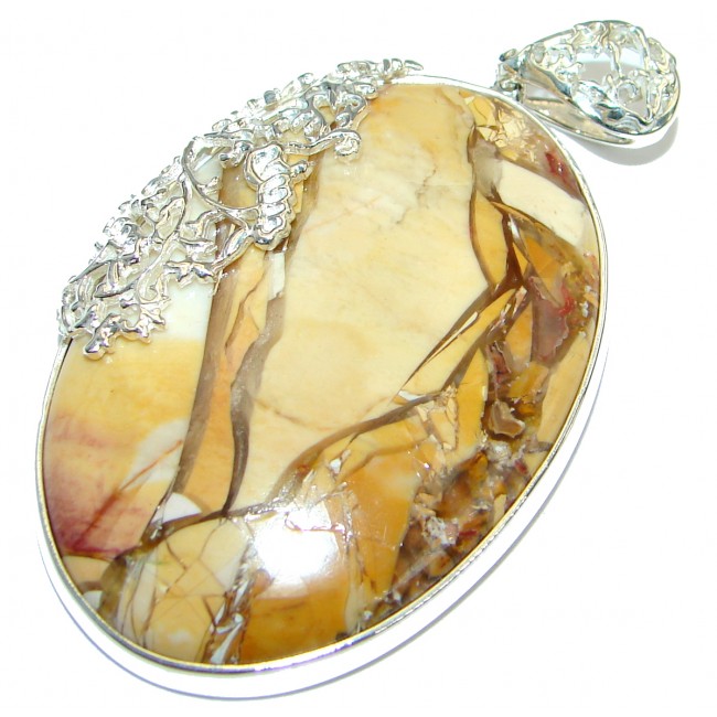 Aura Of Beauty Australian Bracciated Mookaite Jasper .925 Sterling Silver pendant