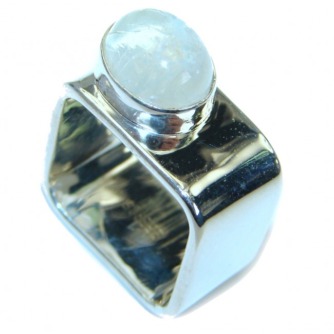 Energazing Moonstone .925 Sterling Silver handmade Ring size 5 3/4