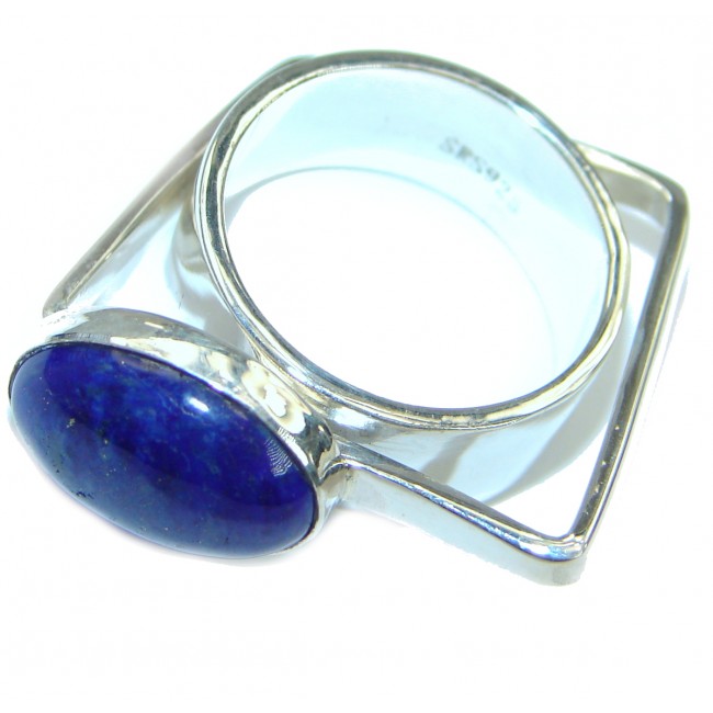 Genuine Lapis Lazuli .925 Sterling Silver handmade Ring size 6