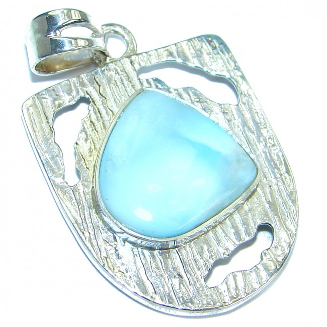 Great Quality Genuine Larimar .925 Sterling Silver handmade pendant