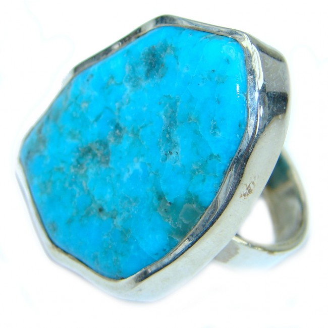 Genuine Sleeping Beauty Turquoise .925 Sterling Silver Ring size 8